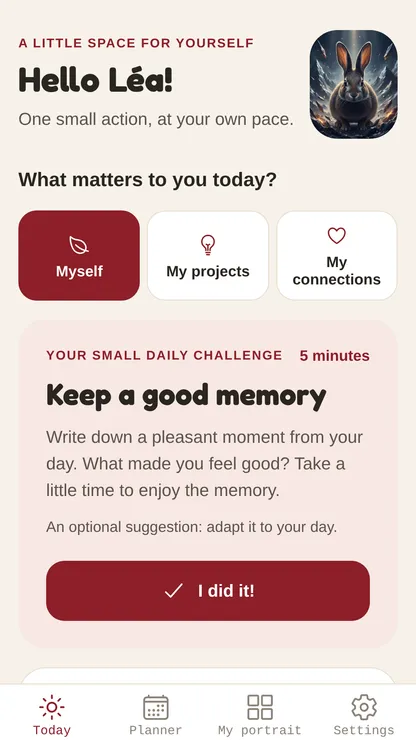 BaziPlanner daily challenge and Chinese astrology guidance screen
